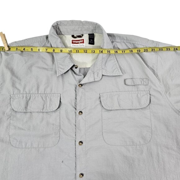 Wrangler Outdoors Men’s Size 3X Gray Short Sleeve Button Down Shirt** - Picture 6 of 16